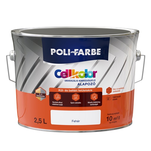 Cellkolor univerzális korróziógátló alapozó Fehér 2,5L