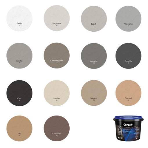 Ceresit CE 60 Felhasználásra kész fugázó 1-6 mm 12 cementszürke 2 kg