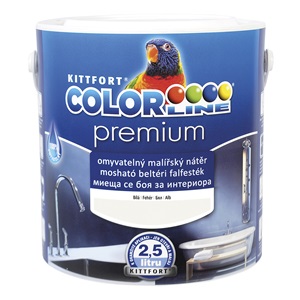 Colorline Prémium színes beltéri falfesték fehér 2,5L KIFUTÓ