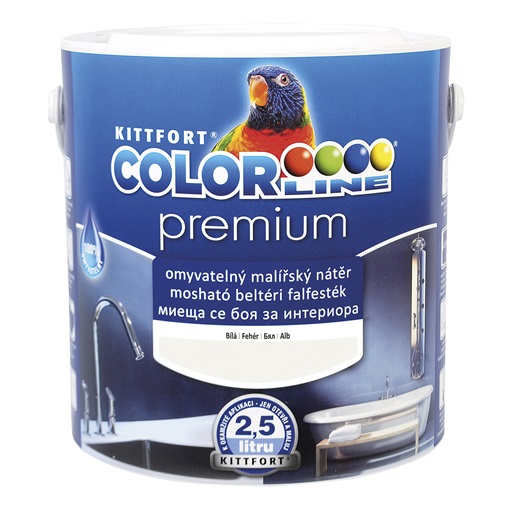 Colorline Prémium színes beltéri falfesték fehér 2,5L KIFUTÓ