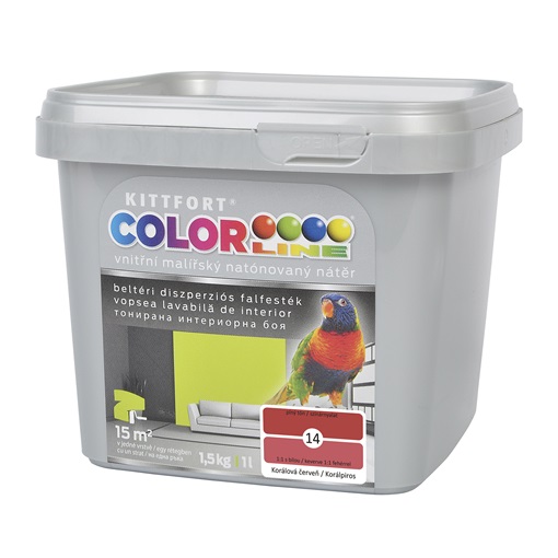 Colorline falfesték 14 korálpiros 1 L KIFUTÓ