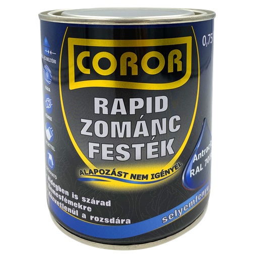 Coror Rapid Zománc antracit RAL7016 0,75 L