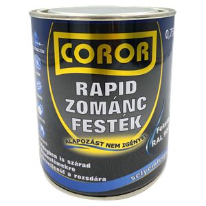 Coror Rapid Zománc fekete RAL9005  0,75 L