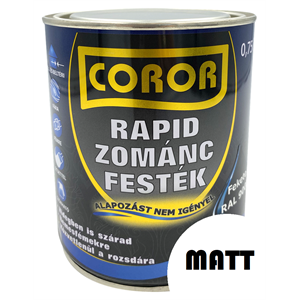 Coror Rapid Zománc matt fekete RAL9005  0,75 L