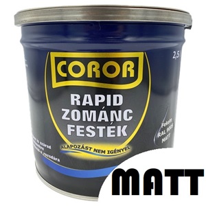 Coror Rapid Zománc matt fekete RAL9005  2,5 L