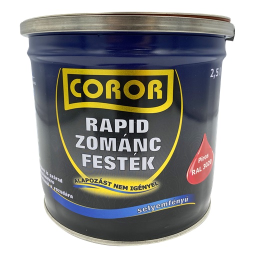 Coror Rapid Zománc piros RAL3020  2,5 L