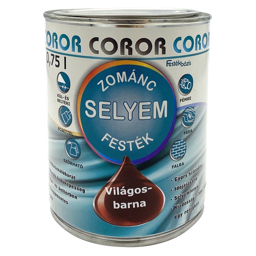Coror Selyem Zománc világosbarna 0,75 L KIFUTÓ