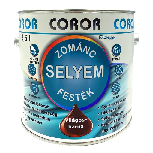 Coror Selyem Zománc világosbarna 2,5 L KIFUTÓ