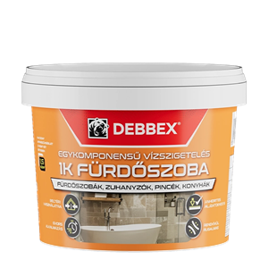 Debbex Egykomponensű vízszigetelés FÜRDŐSZOBA  2,5 kg