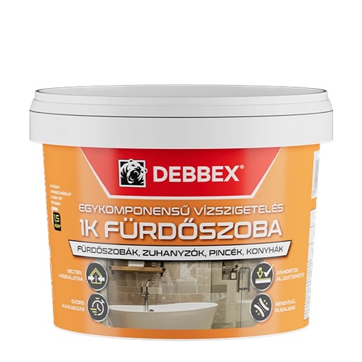 Debbex Egykomponensű vízszigetelés FÜRDŐSZOBA  2,5 kg