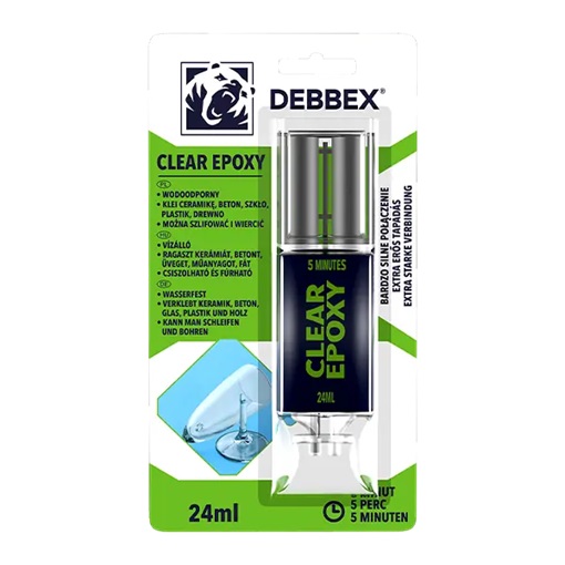 Debbex Epoxy Clear 2K ragasztó 24 ml (fecskendő)