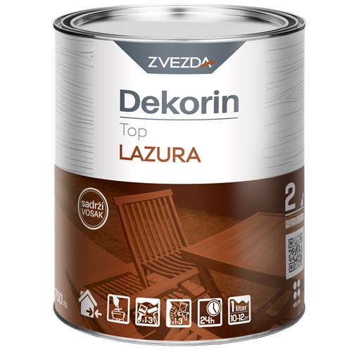 Dekorin Top lazúr ében  5 2,5 L