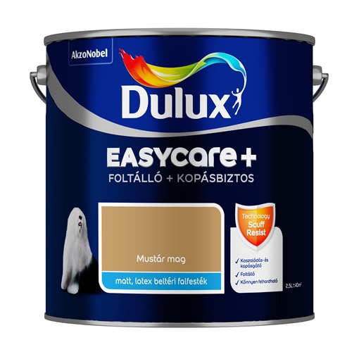 Dulux EasyCare Plus folt- és karcálló falfesték  Mustár mag 2,5 L