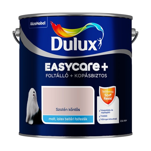 Dulux EasyCare Plus folt- és karcálló falfesték  Szatén köntös 2,5 L