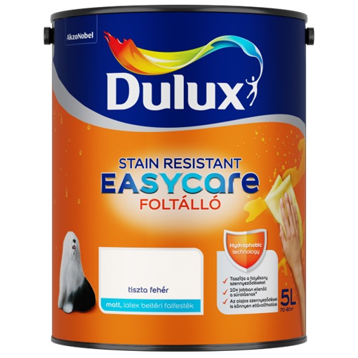 Dulux EasyCare foltálló falfesték Tiszta fehér  5 L