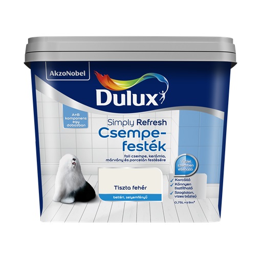 Dulux Simply Refresh Csempefesték 0,75 L tiszta fehér