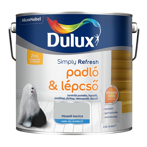 Dulux Simply Refresh Padló és &lépcsőfesték 2,5 L mosott kavics
