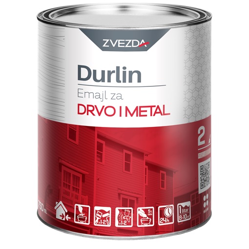 Durlin mf. zománc fehér RAL9010 0,75 L