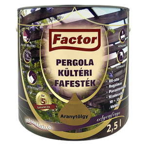 Factor Pergola kültéri fafesték aranytölgy  2,5 L