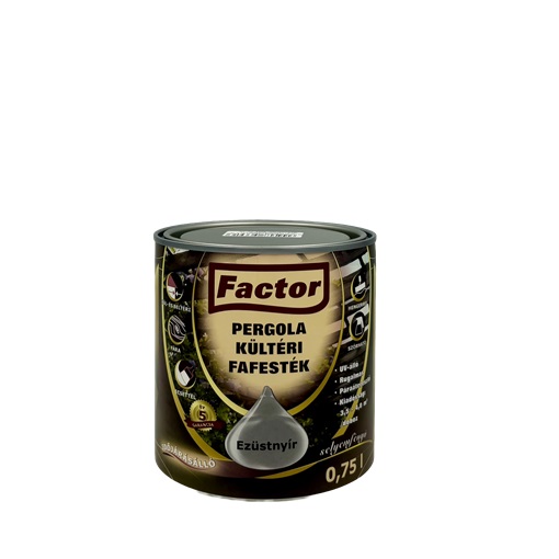 Factor Pergola kültéri fafesték ezüstnyír  0,75 L