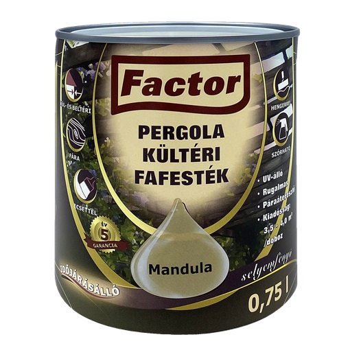 Factor Pergola kültéri fafesték mandula  0,75 L