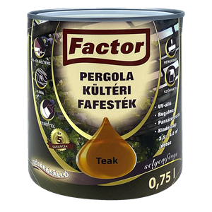 Factor Pergola kültéri fafesték teak  0,75 L