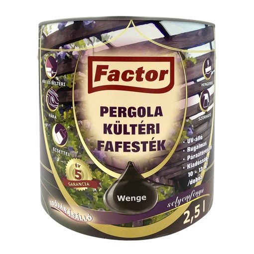 Factor Pergola kültéri fafesték wenge  2,5 L