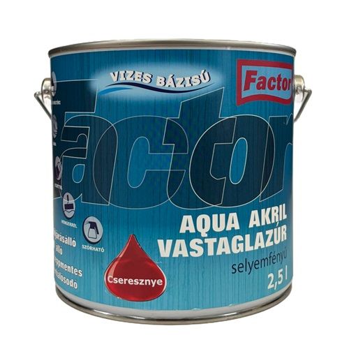 Factor aqua vastaglazúr sf. cseresznye  2,5 L