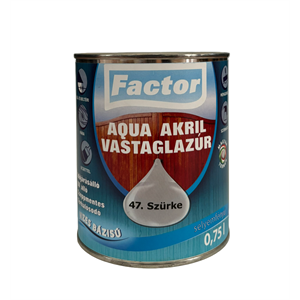 Factor aqua vastaglazúr sf. szürke  0,75 L