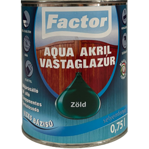 Factor aqua vastaglazúr sf. zöld  0,75 L