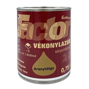 Factor vékonylazúr sf. 2in1 aranytölgy  0,75 L