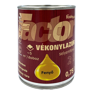 Factor vékonylazúr sf. 2in1 fenyő  0,75 L