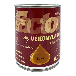 Factor vékonylazúr sf. 2in1 teak  0,75 L