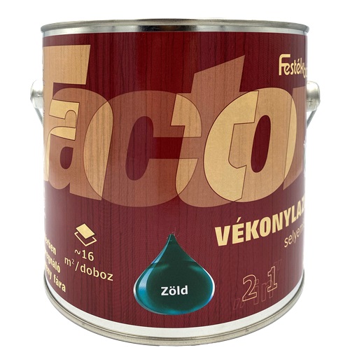 Factor vékonylazúr sf. 2in1 zöld 2,5 L