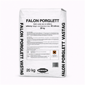 Falon kül- és beltéri vastag porglett fehér 25 kg