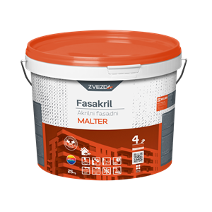 Fasakril akril szálerősített vakolat kapart (Z) 1,5 mm fehér 25 kg