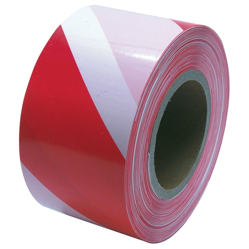 GEKO PVC kordon-  jelölő- és korlátszalag piros-fehér 7cmx100m (04769)