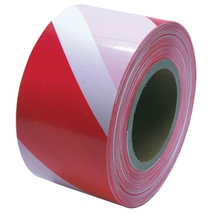 GEKO PVC kordon-  jelölő- és korlátszalag piros-fehér 7cmx100m (04769)