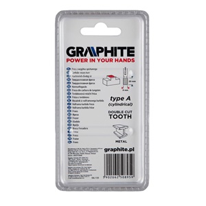 Graphite 55H351 Keményfém marófej, type A, hengeres, 8 x 20 mm, szár méret: 6 x 45 mm