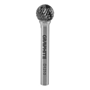 Graphite 55H362 Keményfém marófej, type D, gömb, 12 x 10 mm, szár méret: 6 x 45 mm