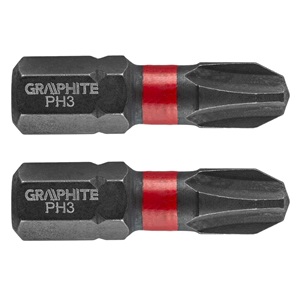 Graphite 56H502 Torziós ütvecsavarozó bit PH3 x 25mm, 2db. KIFUTÓ