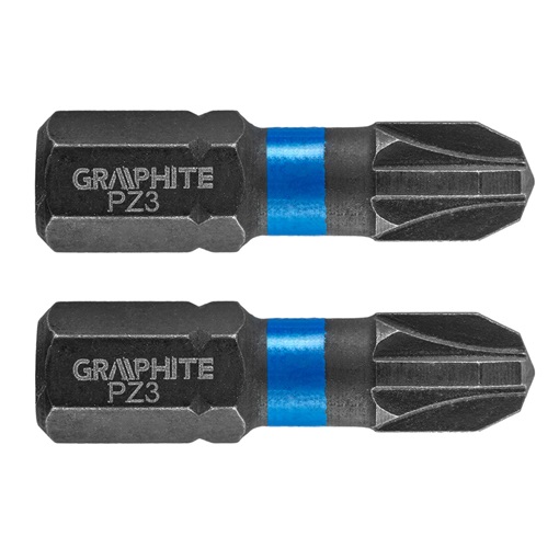 Graphite 56H505 Torziós ütvecsavarozó bit PZ3 x 25mm, 2db. KIFUTÓ