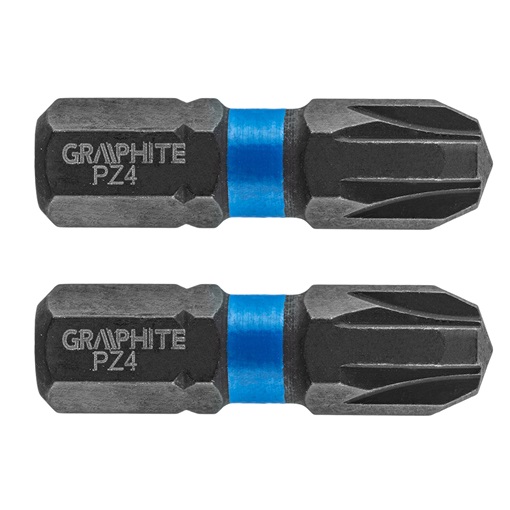 Graphite 56H506 Torziós ütvecsavarozó bit PZ4 x 25mm, 2db. KIFUTÓ