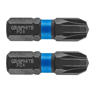 Graphite 56H506 Torziós ütvecsavarozó bit PZ4 x 25mm, 2db. KIFUTÓ