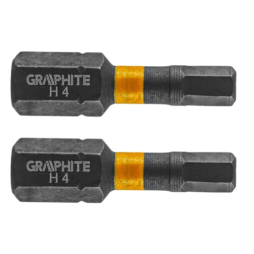 Graphite 56H507 Torziós ütvecsavarozó bit HEX4 x 25mm, 2db. KIFUTÓ