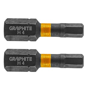 Graphite 56H507 Torziós ütvecsavarozó bit HEX4 x 25mm, 2db. KIFUTÓ