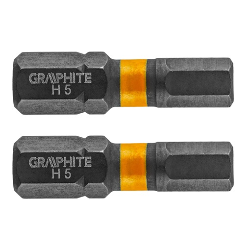 Graphite 56H508 Torziós ütvecsavarozó bit HEX5 x 25mm, 2db. KIFUTÓ