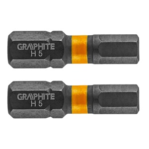 Graphite 56H508 Torziós ütvecsavarozó bit HEX5 x 25mm, 2db. KIFUTÓ