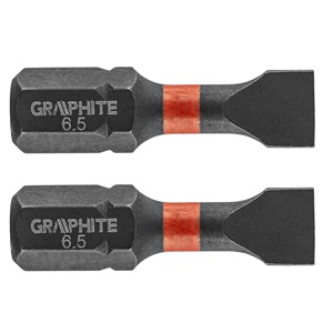 Graphite 56H511 Torziós ütvecsavarozó bit SL6.5 x 25mm, 2db. KIFUTÓ