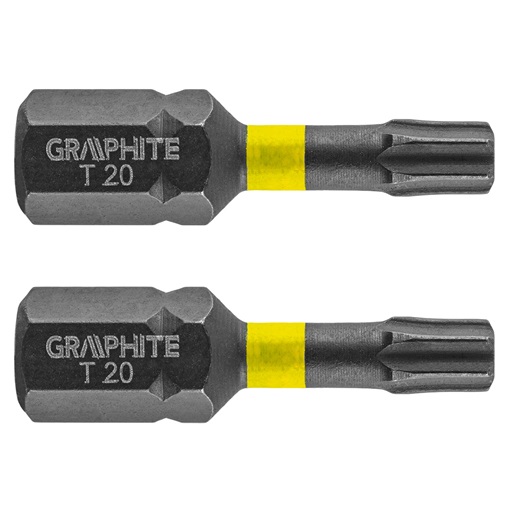 Graphite 56H513 Torziós ütvecsavarozó bit TX20 x 25mm, 2db. KIFUTÓ